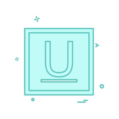 Underline icon design vector illustration