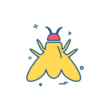 Böcekler simge tasarım vektörü 