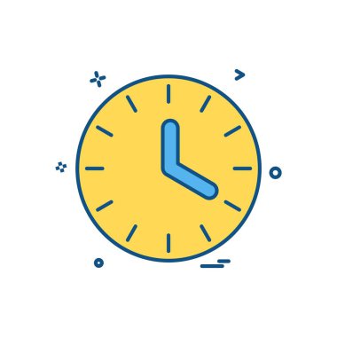 Saat simgesi tasarım vektörü