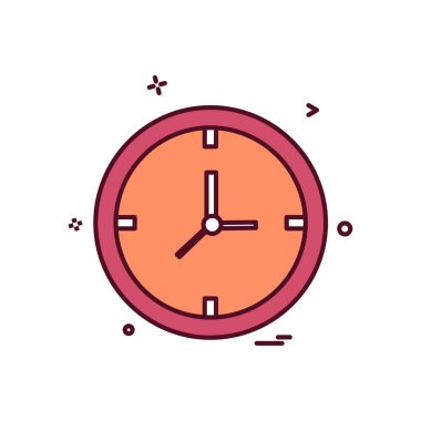 saat simgesi vektör tasarımı