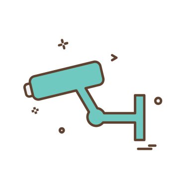 CCTV kamera simge tasarlamak vektör