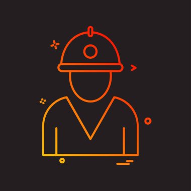 Çalışma araçlar simgesi tasarım, renkli vektör çizim 