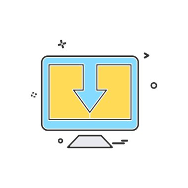 Bilgisayar simgesi tasarım vektörü