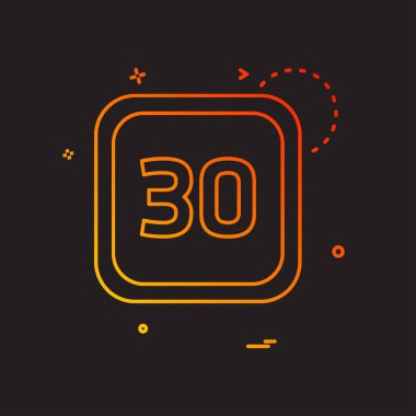 30 tarihi takvim simge tasarlamak vektör