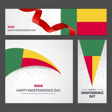Benin bağımsızlık günün kutlu olsun afiş ve arka plan belirleme