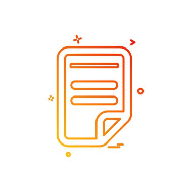 Belge simgesi tasarım vektörü