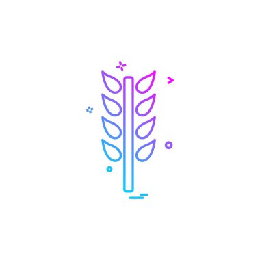 Bitki simgesi tasarım vektörü