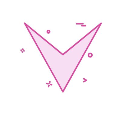 Aşağı ok simgesi tasarım vektörü