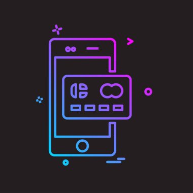 Akıllı Telefon Simgesi Tasarım Vektörü