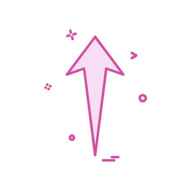 Yukarı ok simgesi tasarım vektörü