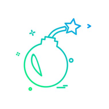 Bomba simgesi tasarım vektörü