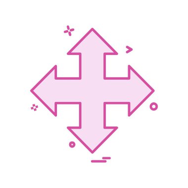 Yön ok simgesi tasarım vektörü 