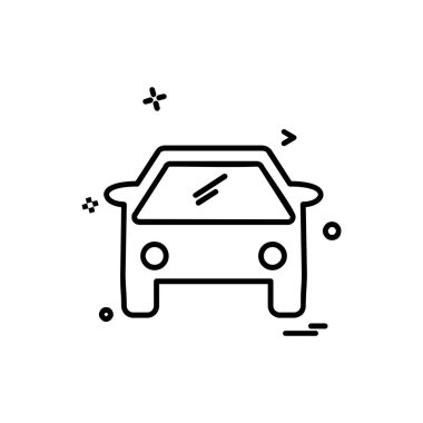 Araç simgesi tasarım, renkli vektör çizim