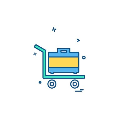 Bagaj simge tasarlamak vektör