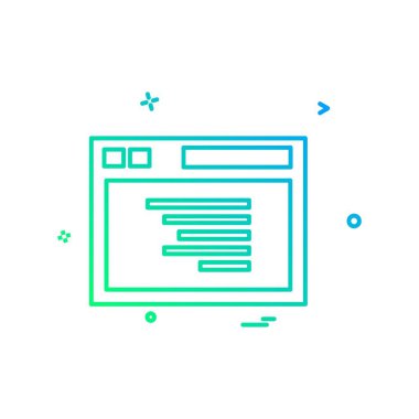 Web yerleşim simgesi tasarım vektörü