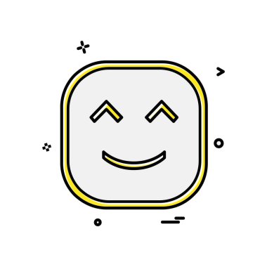 Mutlu Emoji simge tasarlamak vektör