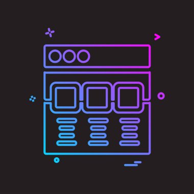 Web düzen simge tasarlamak vektör