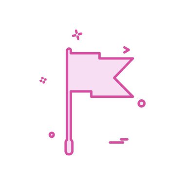 Bayrak simgesi tasarım vektörü