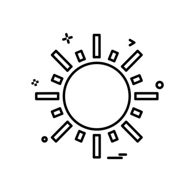 Güneş simgesi tasarım, renkli vektör çizim