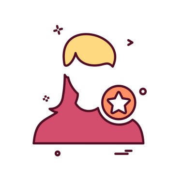 Kadın avatar simge tasarlamak vektör