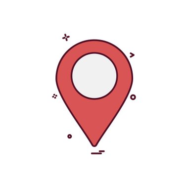 Gezinti simgesi tasarım, renkli vektör çizim