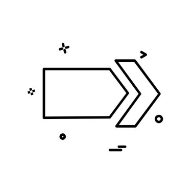 Sağ ok simge tasarlamak vektör