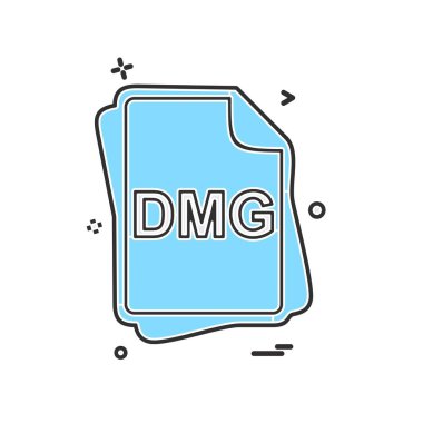 DMG dosya tipi simge tasarım vektörü