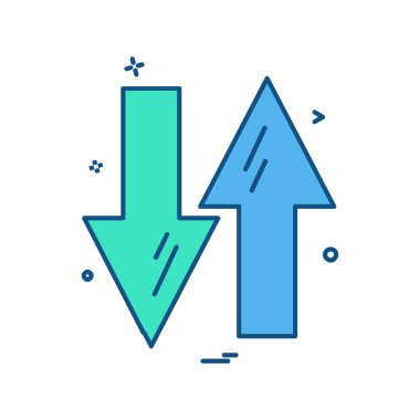 Ok simgesi tasarım vektörü