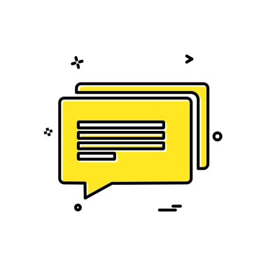 İleti simgesi tasarım vektörü