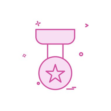 madalya zafer simge vektör tasarımı