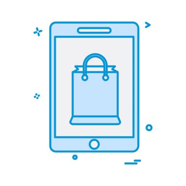 Mobil alışveriş simge tasarlamak vektör