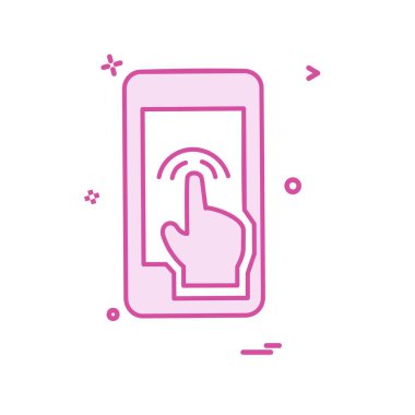 Telefon simgesi tasarım vektörüne dokun