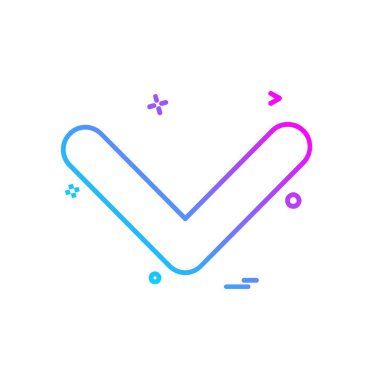 Aşağı ok simgesi tasarım vektörü