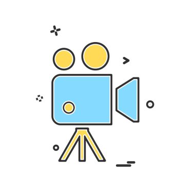 Kamera simgesi tasarım vektörü