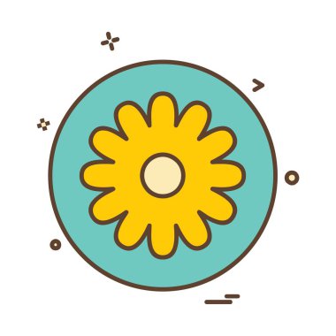 Çiçek simge tasarlamak vektör 