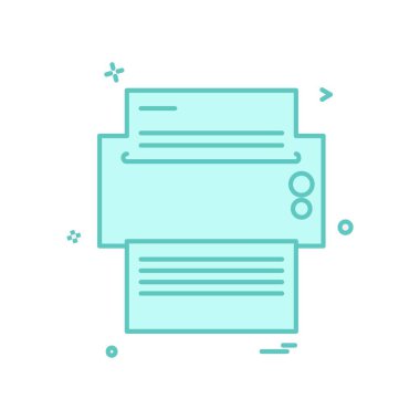 Yazıcı simgesi tasarım, vektör çizim