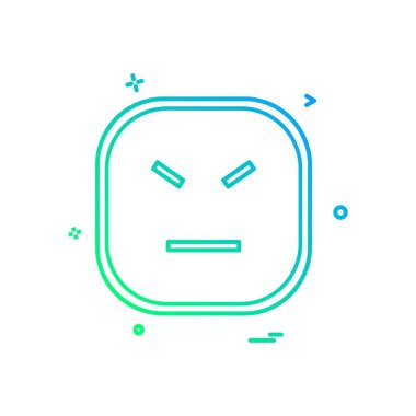 Üzgün emoji simgesi tasarım, renkli vektör çizim