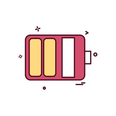 Batarya simgesi tasarım vektörü