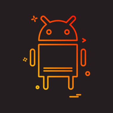 Android düz simge vektör çizim 