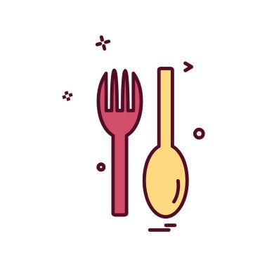 Kaşık simge tasarlamak vektör