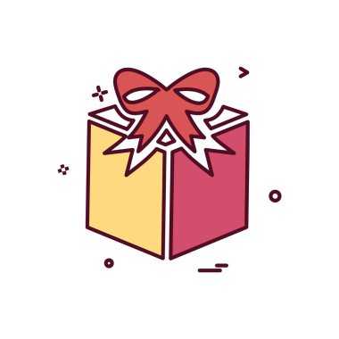 Giftbox simge tasarlamak vektör