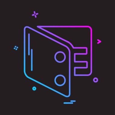 m-cüzdan simgesi tasarım, vektör çizim