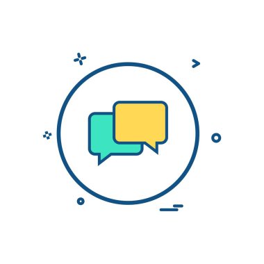 Sohbet sms konuşma simgesi vektör tasarımı