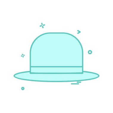 Şapka simgesi tasarım vektörü