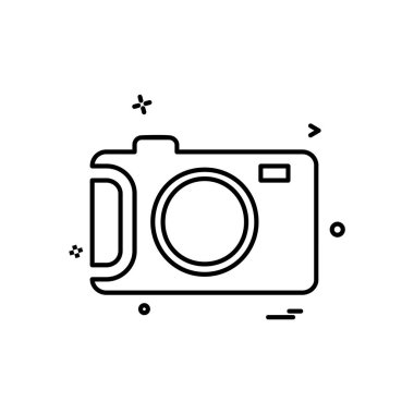 Kamera simgesi tasarım vektörü