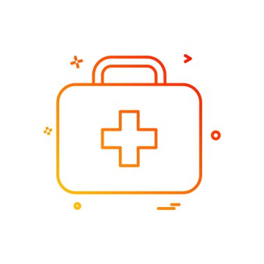 Tıbbi simge tasarım, renkli vektör çizim