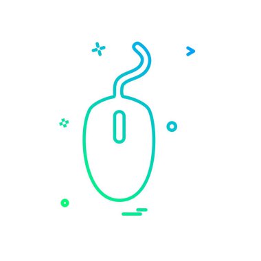 Bilgisayar fare düz simge vektör çizim 