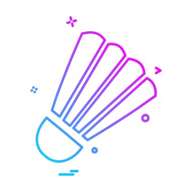 Badminton simge tasarlamak vektör 