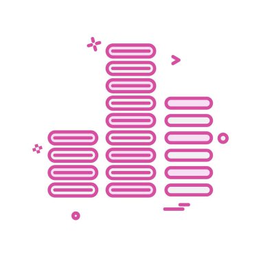 İş grafiği düz simge vektör çizim 