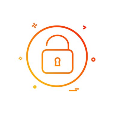 Temel simge vektör tasarımını kilitle 